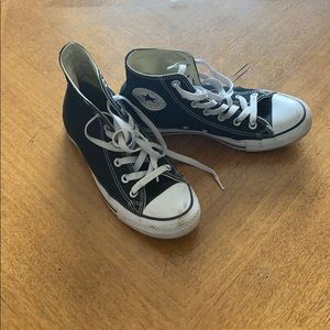 High top black and white classic Converse